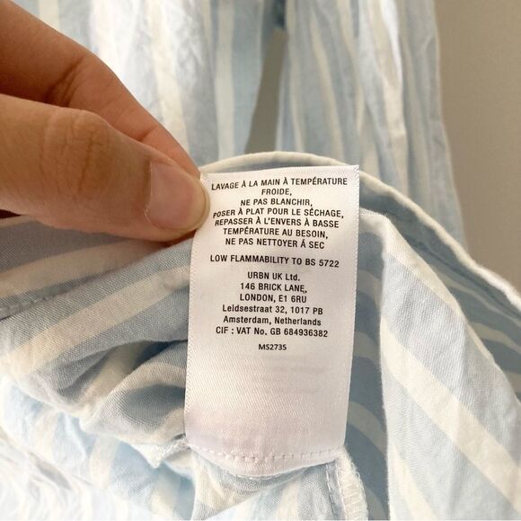 Mare Mare‎ X Anthropologie Striped Buttondown Bralette Shirt Set Small - Picture 10 of 13